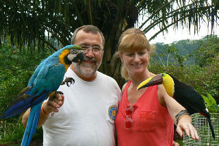 Macaw and Toucan with Lisa and Brian, near Jaco